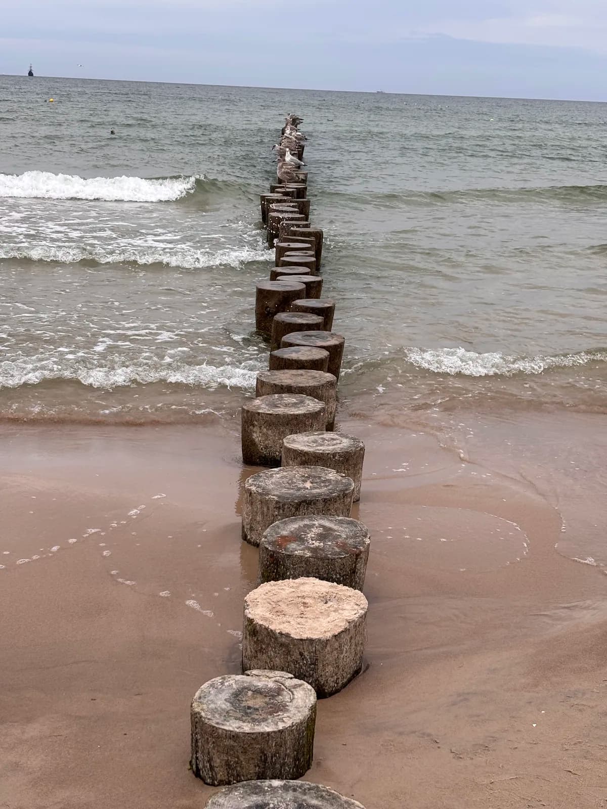Der Strand von Ustka, an der Ostseeküste
