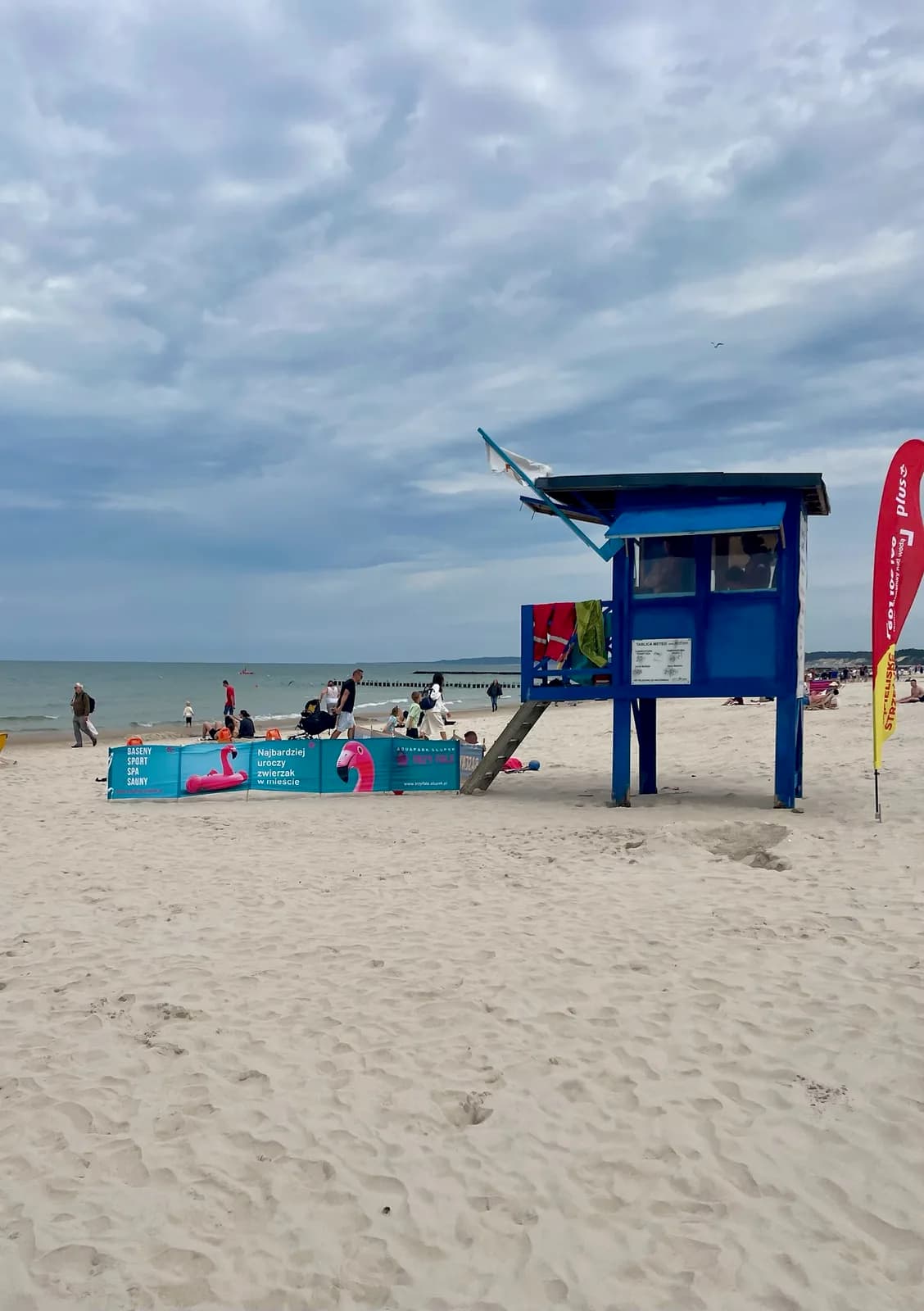 Der Strand von Ustka mit seinen Strandzelten