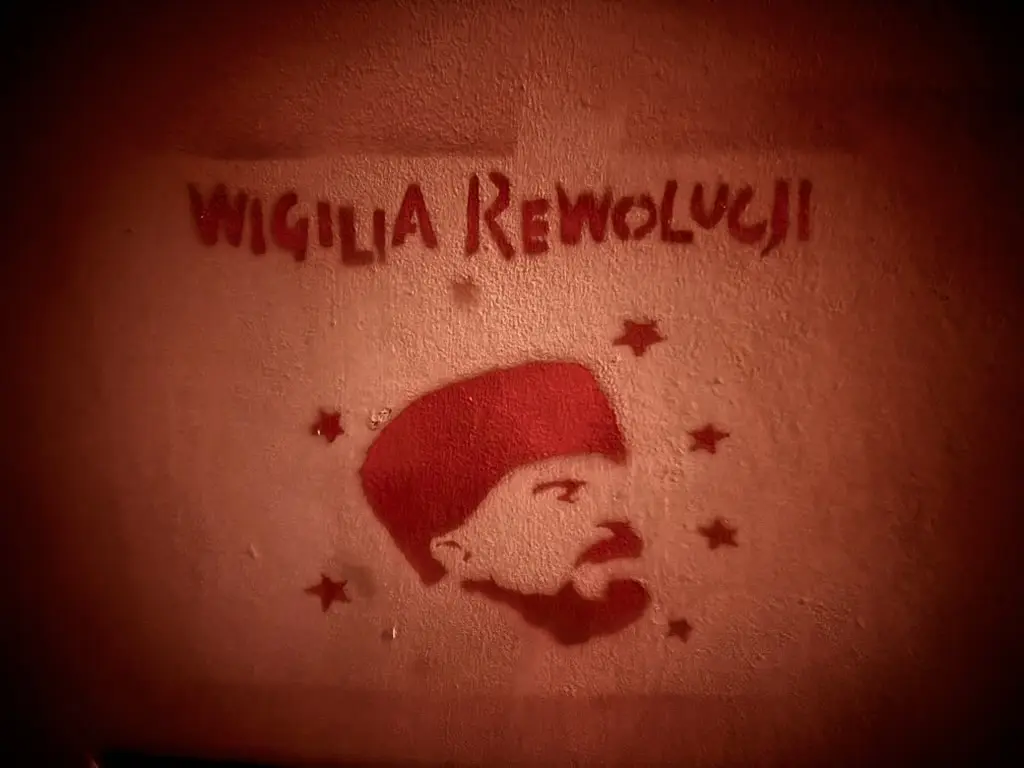 Fresque murale dans la « chambre du conspirateur », Restauracja Konspira à Wrocław